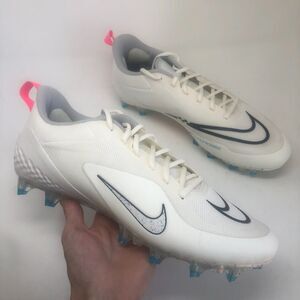 Nike Alpha Huarache 8 Pro LAX White Lacrosse Cleats CW4439-116 Men's Sz 12.5 New